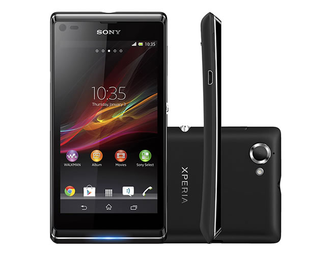 Smartphone Sony Xperia L Desbloqueado Preto Android 4.1 3G Cmera 8MP Memria Interna 8GB GPS NFC