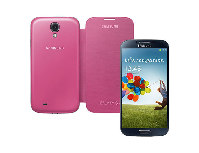 Smartphone Samsung Galaxy S 4 4G I9505 Preto + Capa Flip Cover Pink - Samsung Galaxy S4