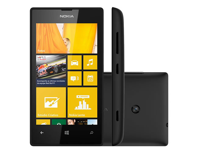 Smartphone Nokia Lumia 520 Desbloqueado TIM Preto Windows Phone 8 Cmera 5MP 3G Wi-Fi Memria Interna 8G GPS